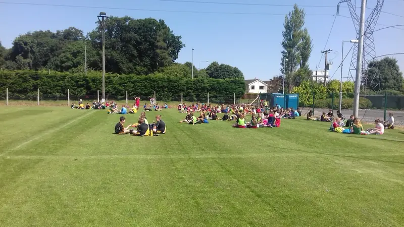 St Peter's Dunboyne underage players training on the pitch