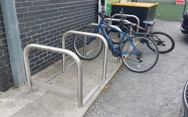 Bicycle racks at the clubhouse